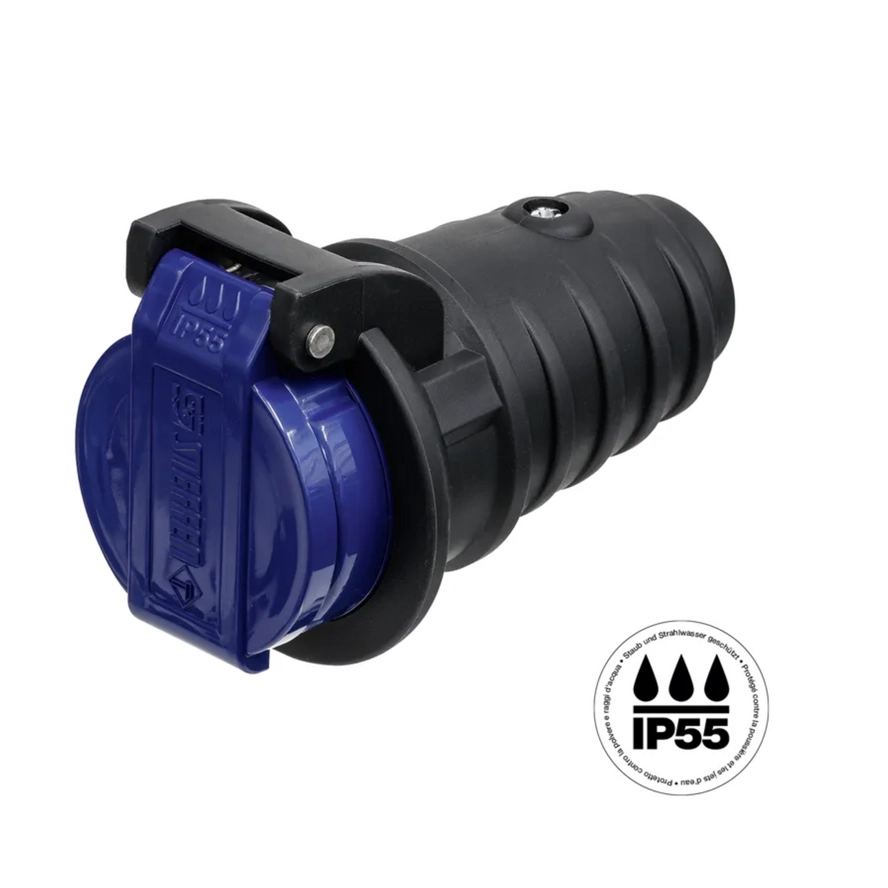 Kupplung T23 IP55 anthrazitgrau/blau mit EAN
